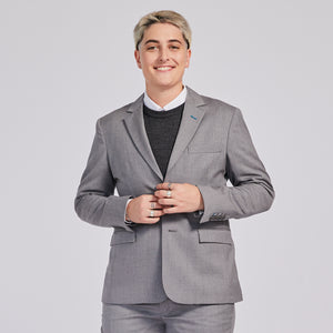 The Georgie Light Gray Suit Blazer