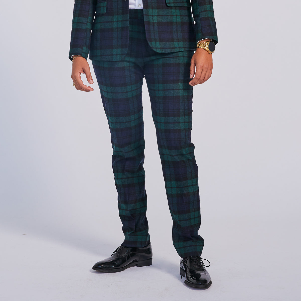 Blackwatch Plaid Wool Dress Pants Kirrin Finch