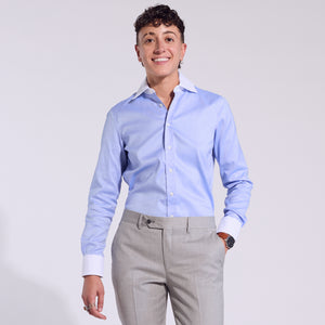 Sky Blue Banker Dress Shirt