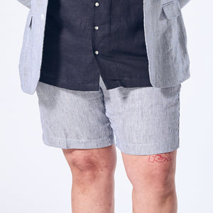 Hampton Blue Stripe Linen Dress Shorts