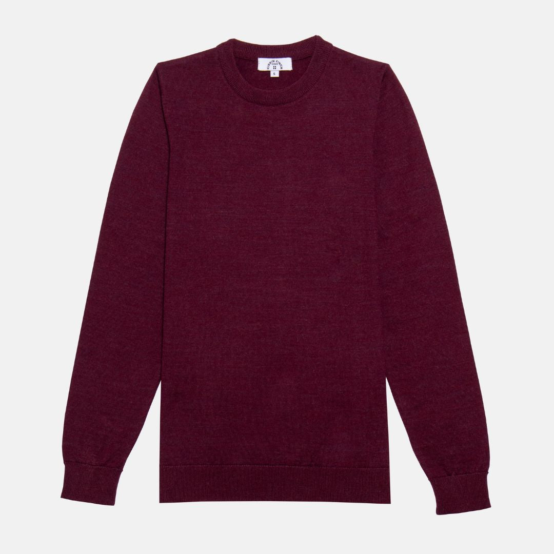 Androgynous Burgundy Merino Wool Sweater Kirrin Finch