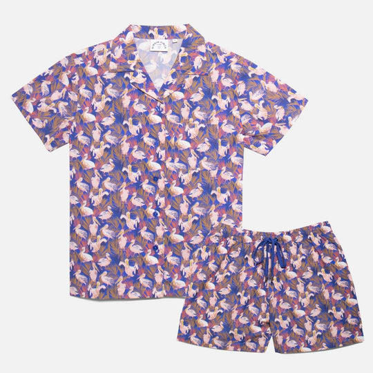 Androgynous & Non-binary short sleeve shirt and short set