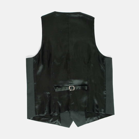 Georgie Olive Vest back with sizing clasp. 