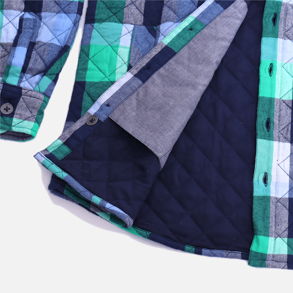 Quilted Navy Flannel Jacket | Kirrin Finch