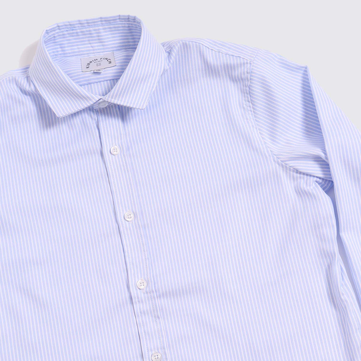 Light Blue Striped Easy Care Dress Shirt