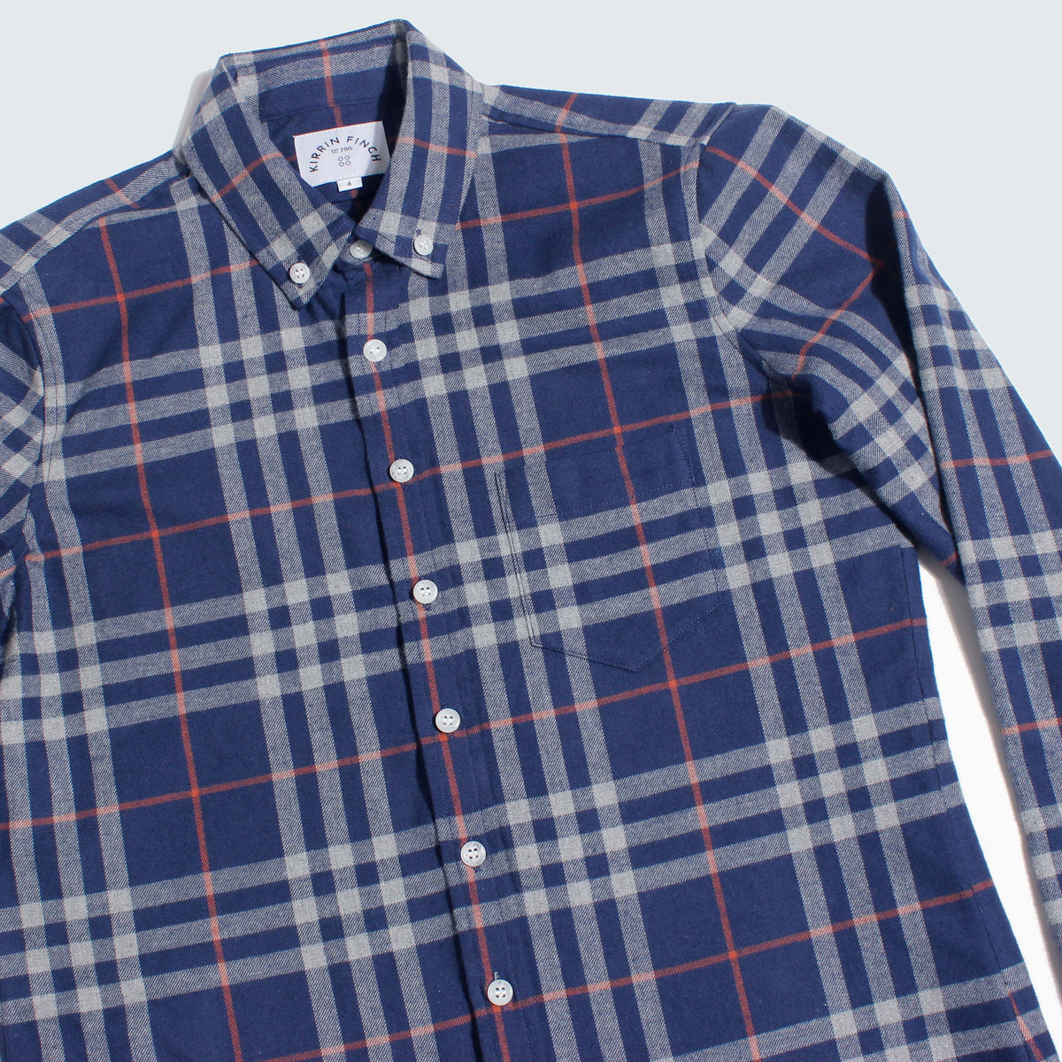 Navy and Gray Plaid Long-Sleeve Shirt | Kirrin Finch