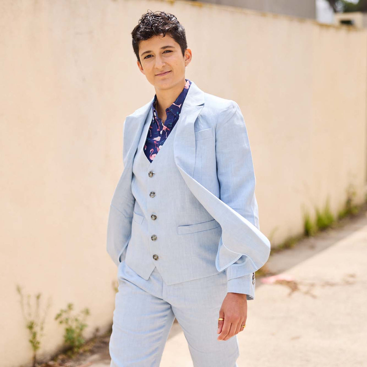 Sky Blue Linen Suit Pants | Kirrin Finch 22