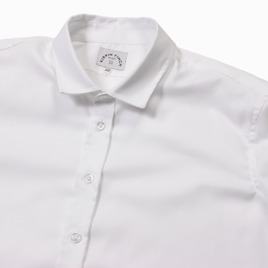 Women's White Dress shirt with white buttons