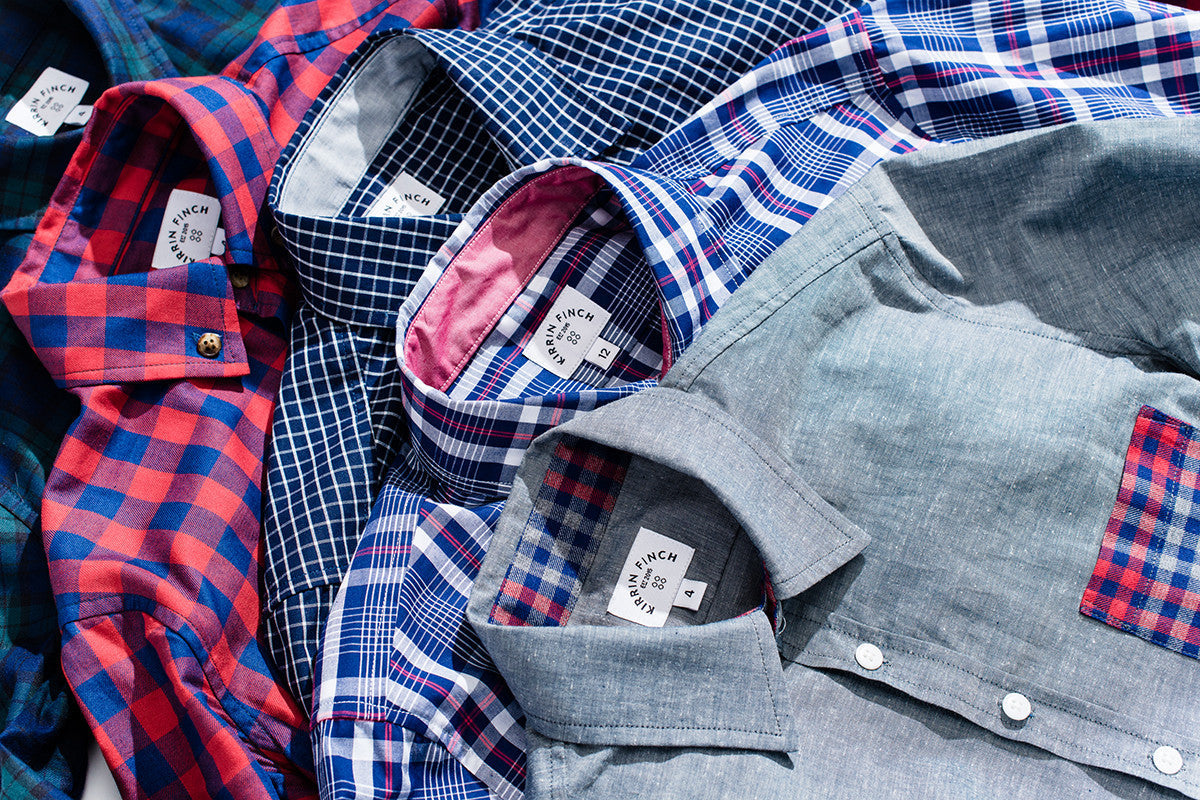 Example of how Tartan has been incorporated into shirts.