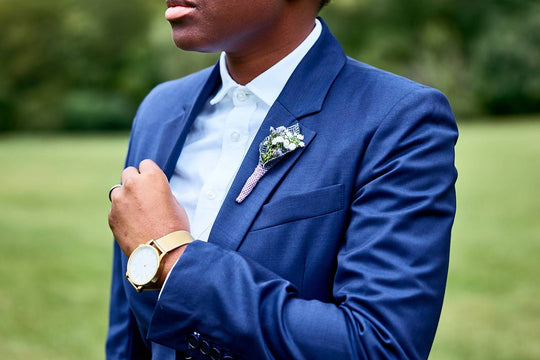 Androgynous Navy Wedding Suit