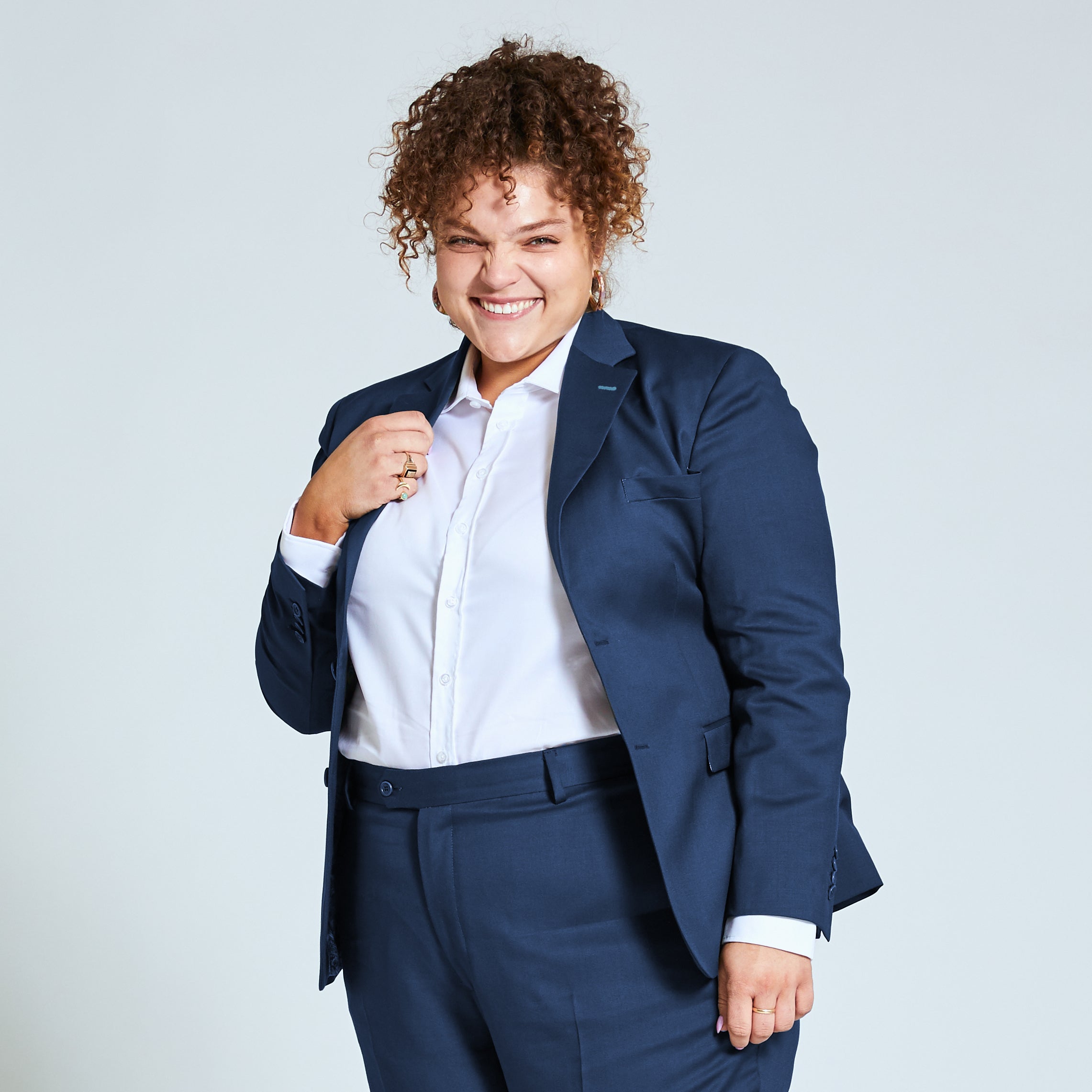 The Georgie Navy Suit Blazer - Extended Sizes