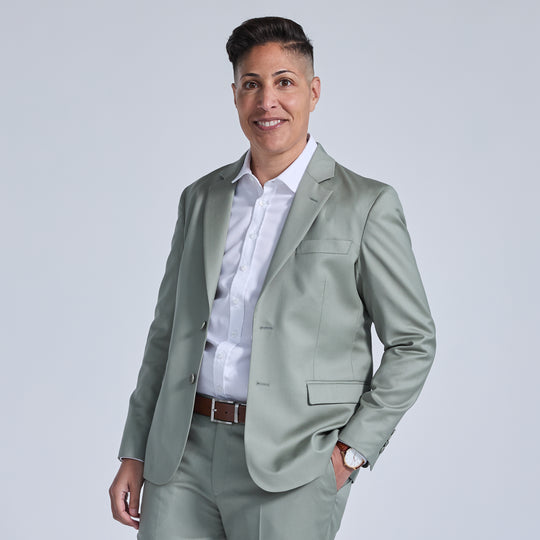 Sage Wedding Suit for women, trans, and non-binary folk