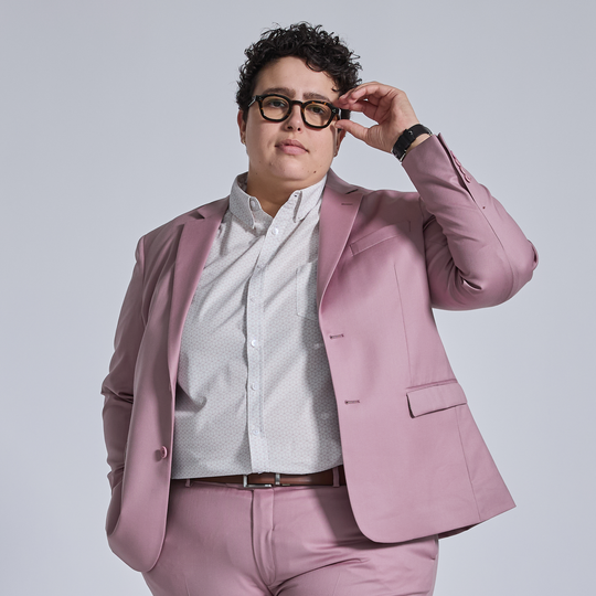Wedding Suit in Dusty Mauve made for women, trans, masc, and non-binary folk
