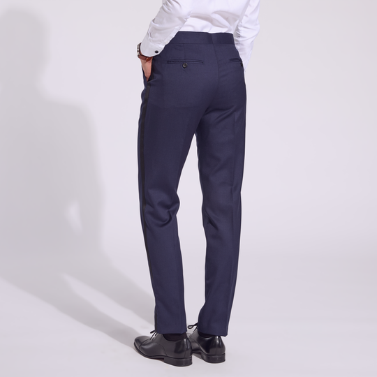 Midnight Tuxedo Pants with buttoned back pockets