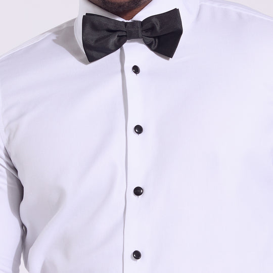 Androgynous Tuxedo Shirt with French Placket