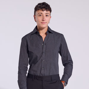 Frankie Black Mini Grid Classic Dress Shirt (Pre-Order)