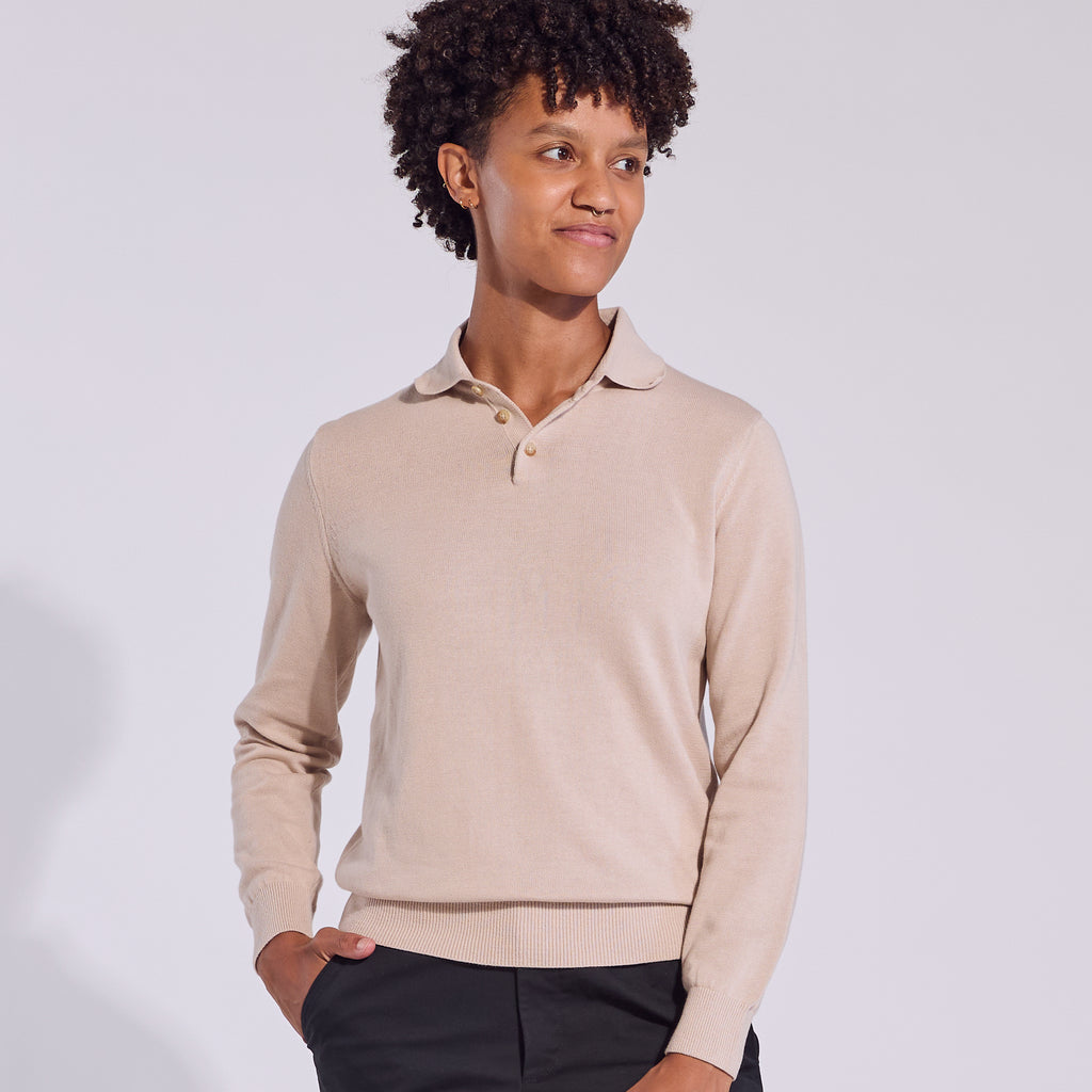 Long Sleeve Polo Sweater