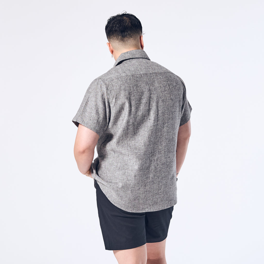 Androgynous Ash Gray Linen Shirt