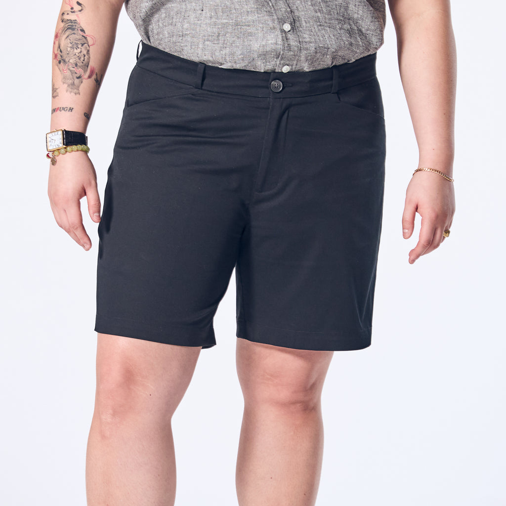 Chino Shorts in black by kirrin finch