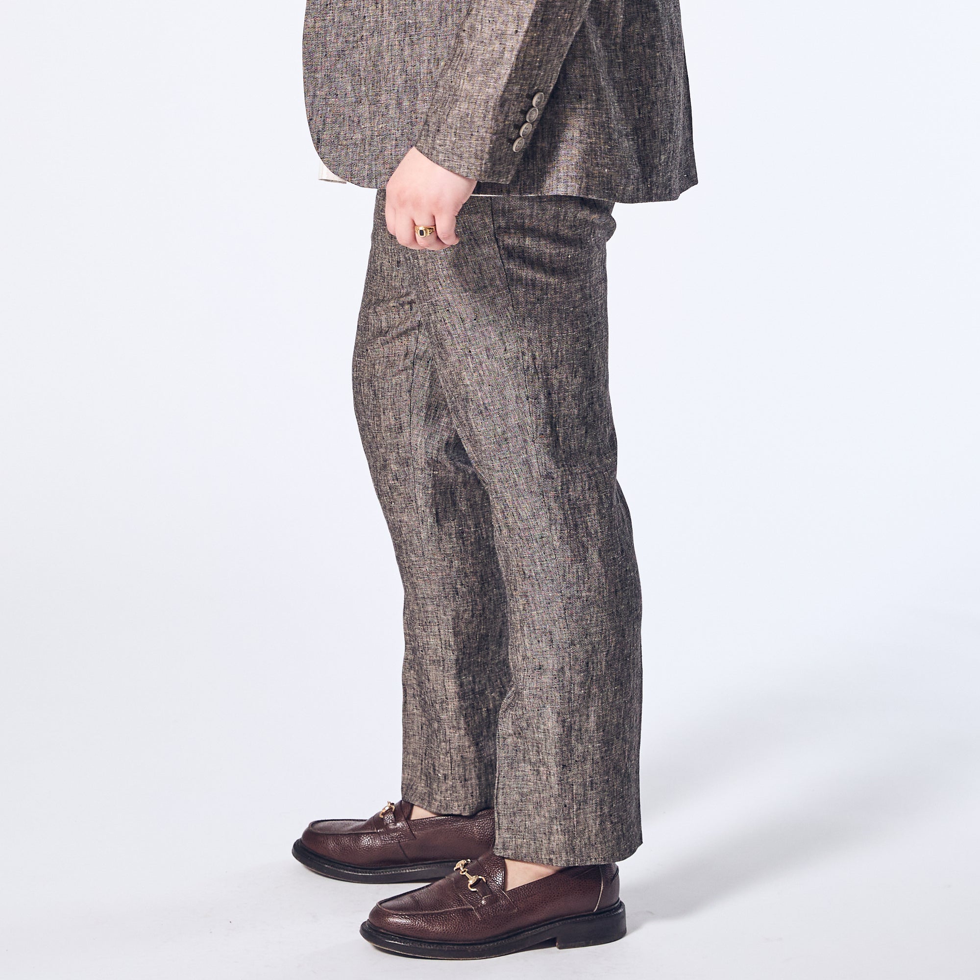 Women's Driftwood linen dress pants with flexi-waist