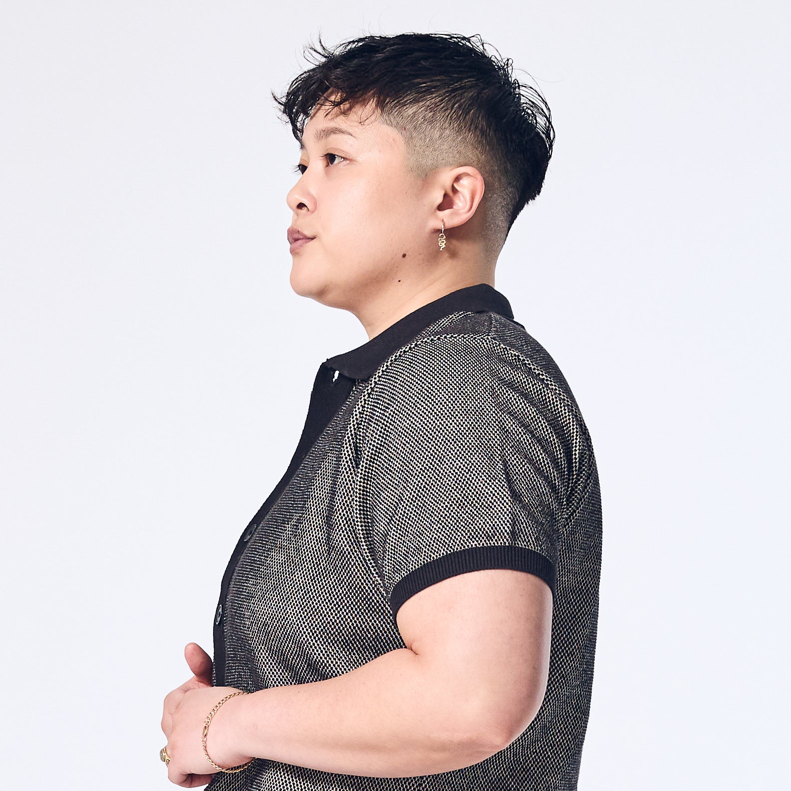 Twilight Short Sleeve Cardigan Sweater featuring ribbed cuffs and hem.