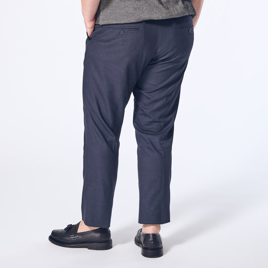 Androgynous Scout Ink Blue Dress Pants made by Kirrin Finch.