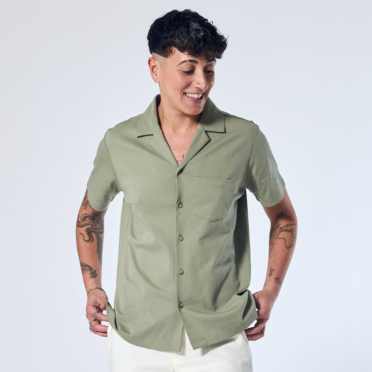 Double Jersey Camp Shirt