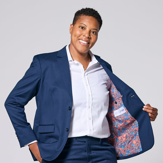 The Georgie Navy Suit Blazer - Lisa C Edition