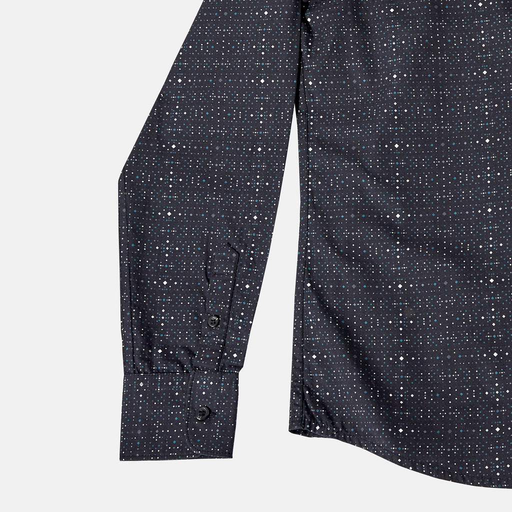 Androgynous Galaxy Point Collar Shirt made by Kirrin Finch.