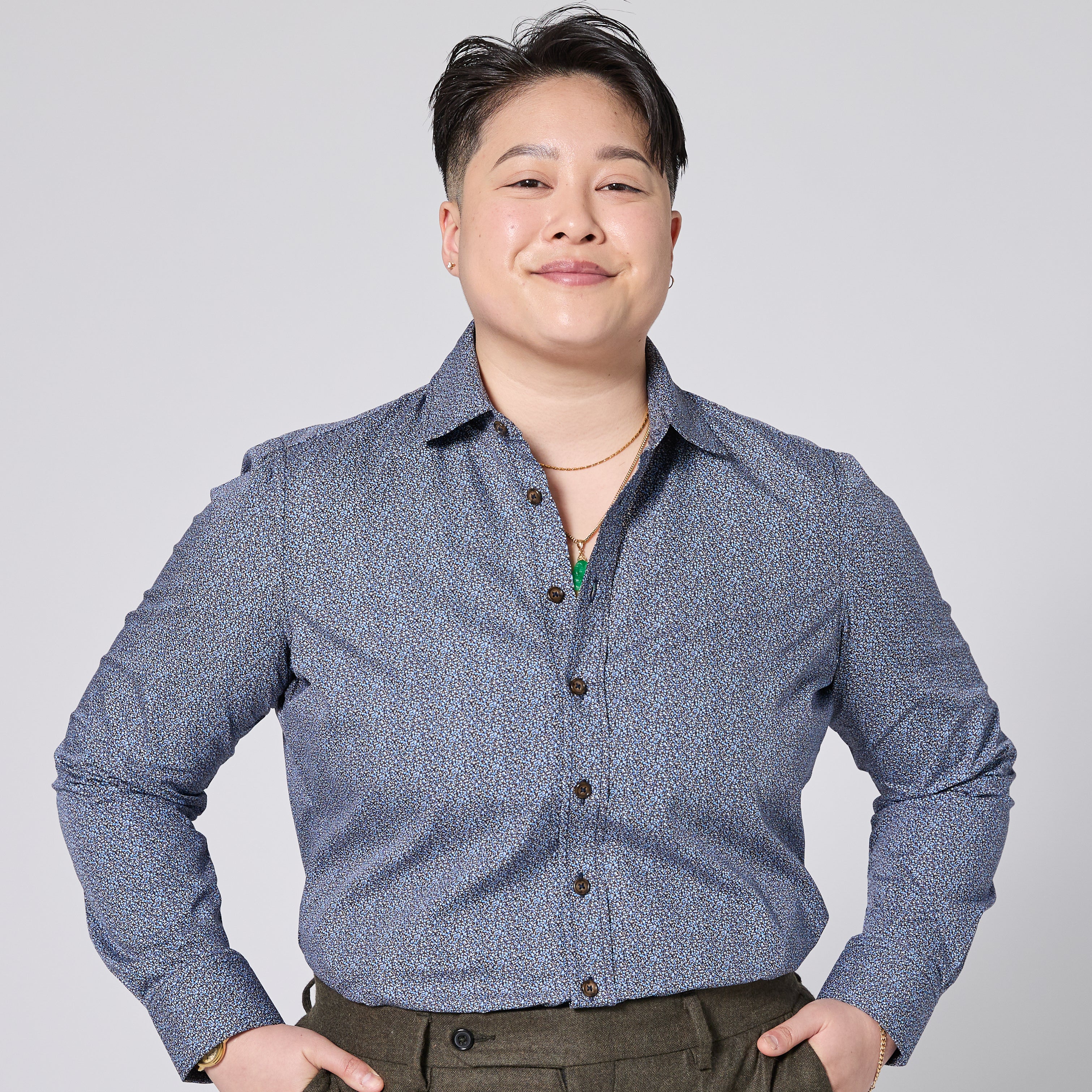 Androgynous Frankie Murano Classic Dress Shirt made by Kirrin Finch.