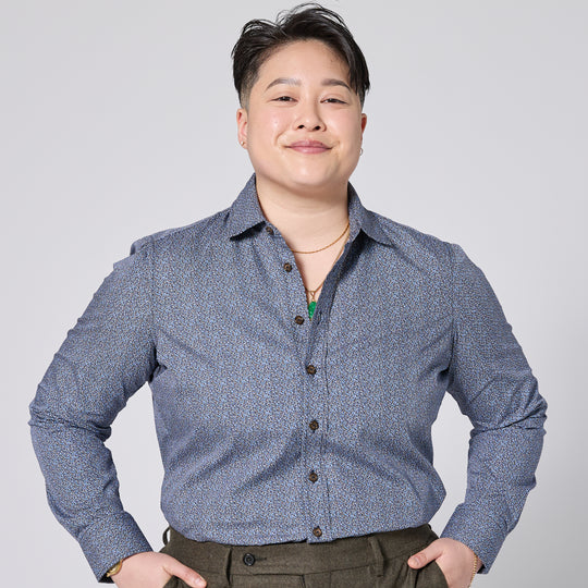 Androgynous Frankie Murano Classic Dress Shirt made by Kirrin Finch.