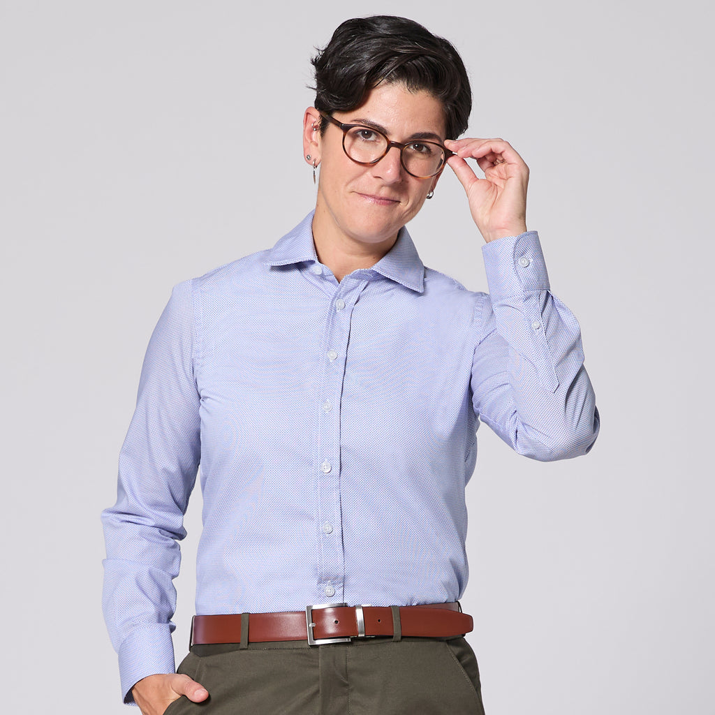 Mosaic Easy-Care Dress Shirt featuring wrinkle free finish.