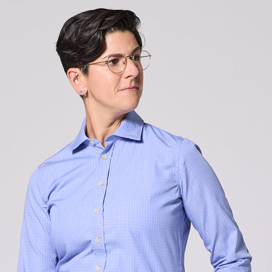Blueprint Easy-Care Dress Shirt for women, trans, masc, and non-binary folk.