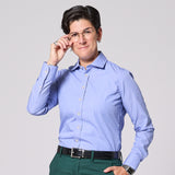 Blueprint Easy-Care Dress Shirt by Kirrin Finch. Color: Blueprint