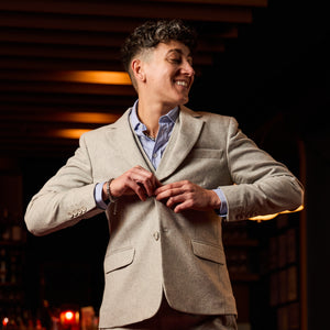 The Finch Heather Gray Flannel Blazer