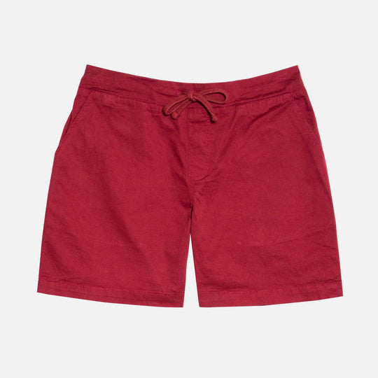 Red drawstring shorts for women and non-binary folk