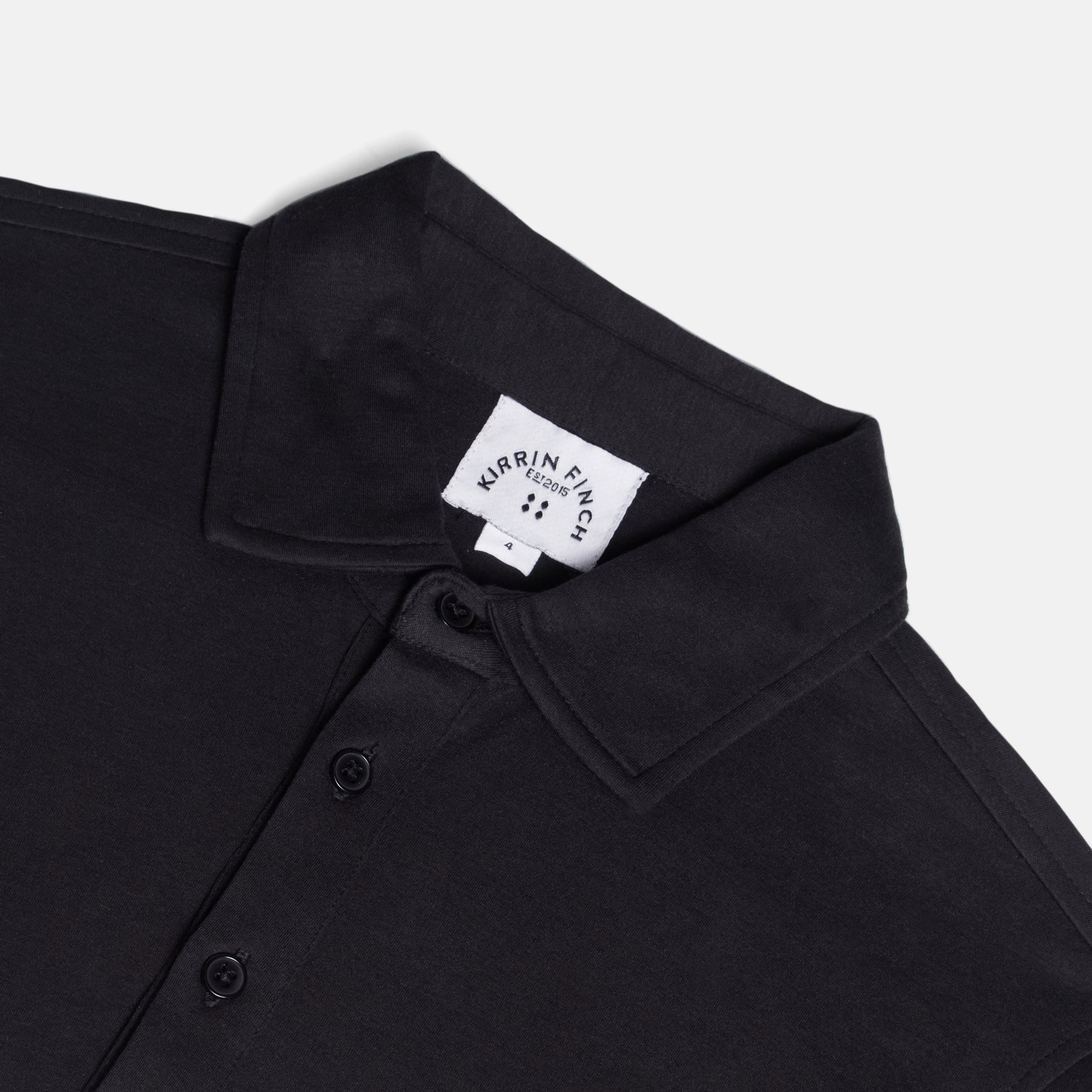 Double Jersey Long Sleeve Shirt made for trans, masc and nonbinary. Color: Black