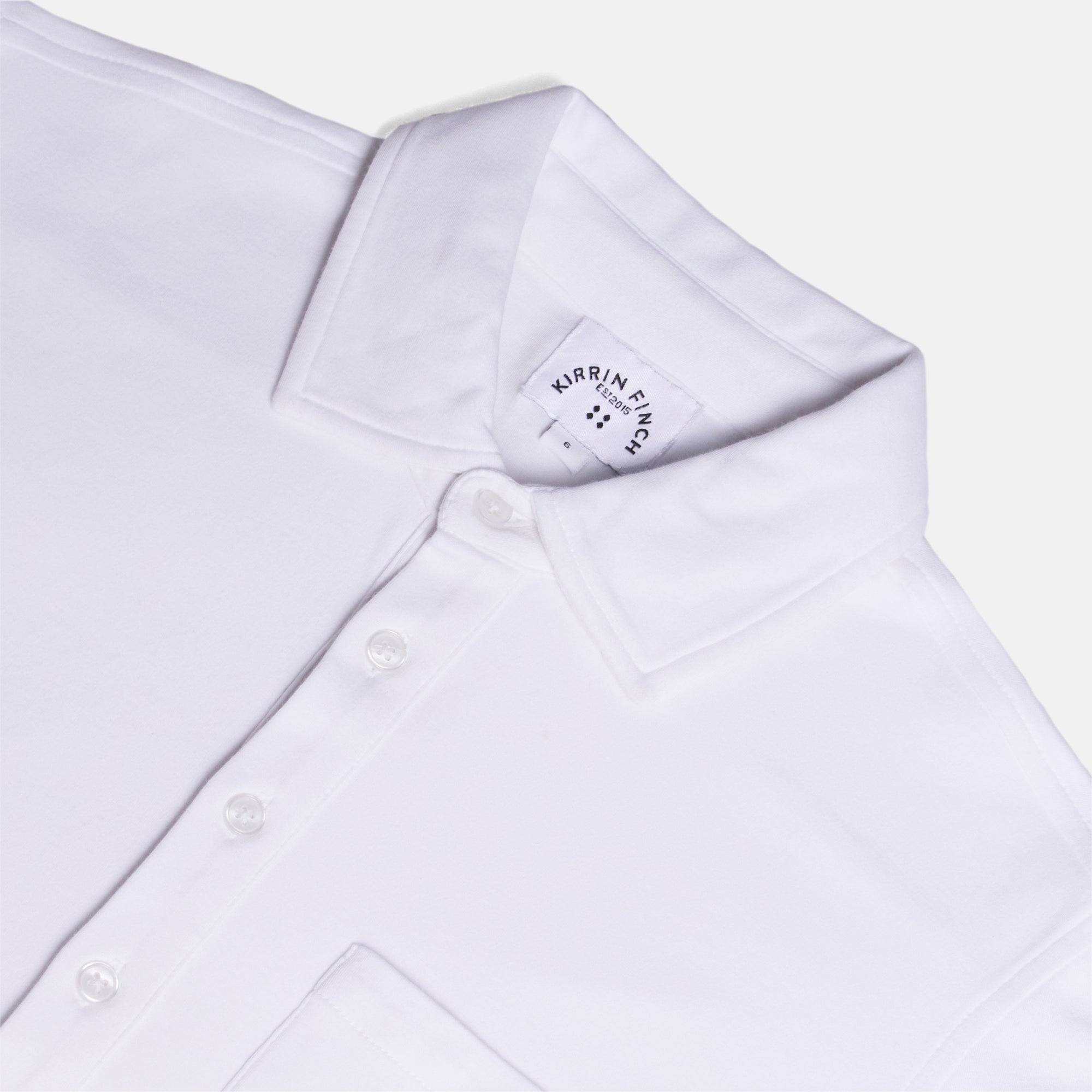 Double Jersey Long Sleeve Shirt made for trans, masc and nonbinary. Color: White