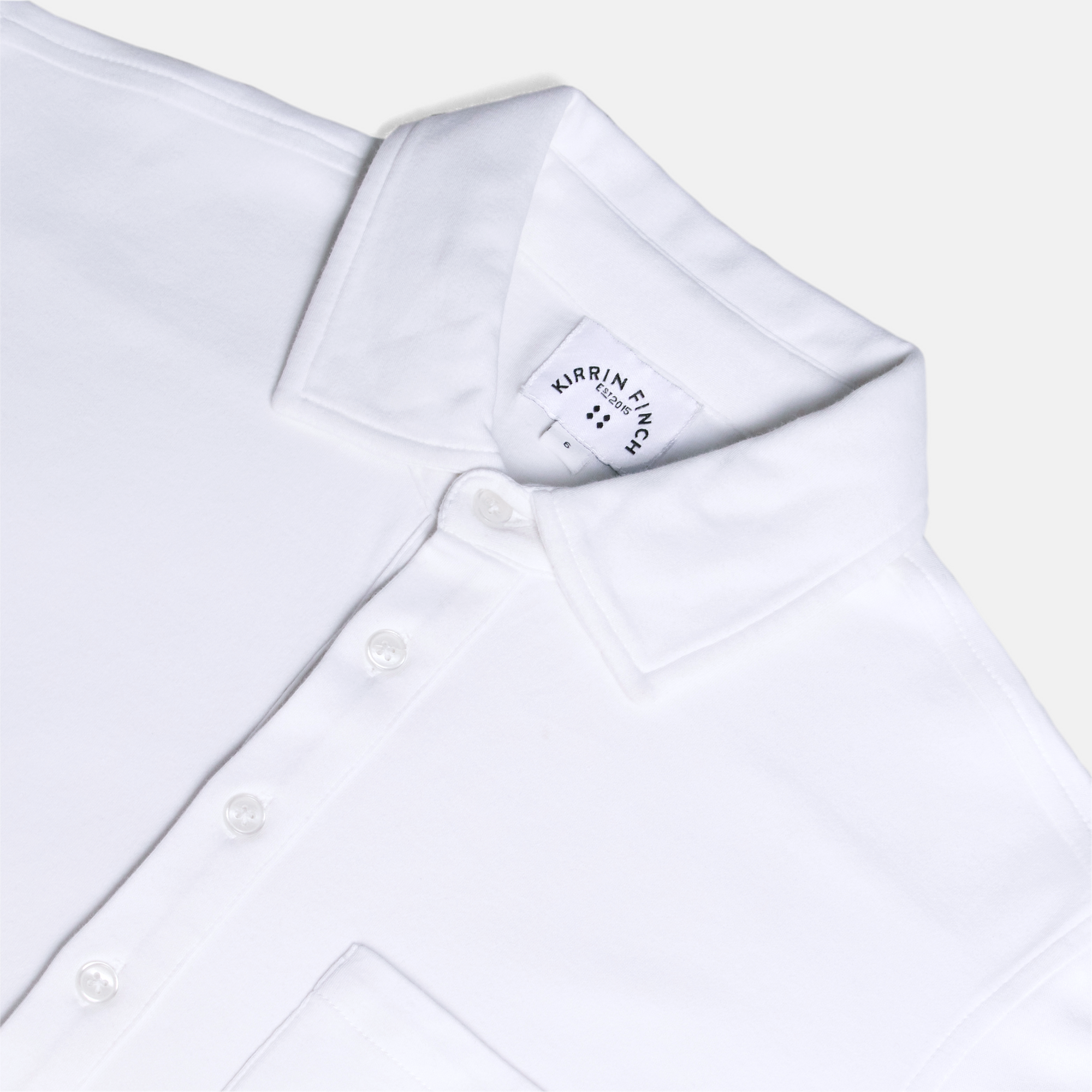 Double Jersey Long Sleeve Shirt made for trans, masc and nonbinary. Color: White