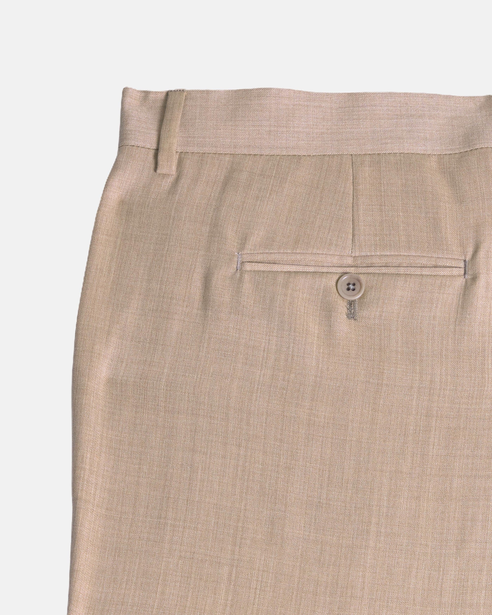Desert Georgie dress pants on a white background. Color: Desert