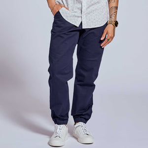 The Graf Navy Stretch Waistband Pant