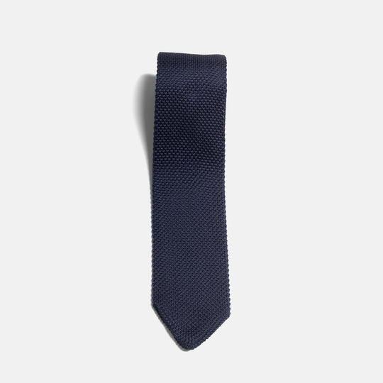 Ink Blue Knit Tie