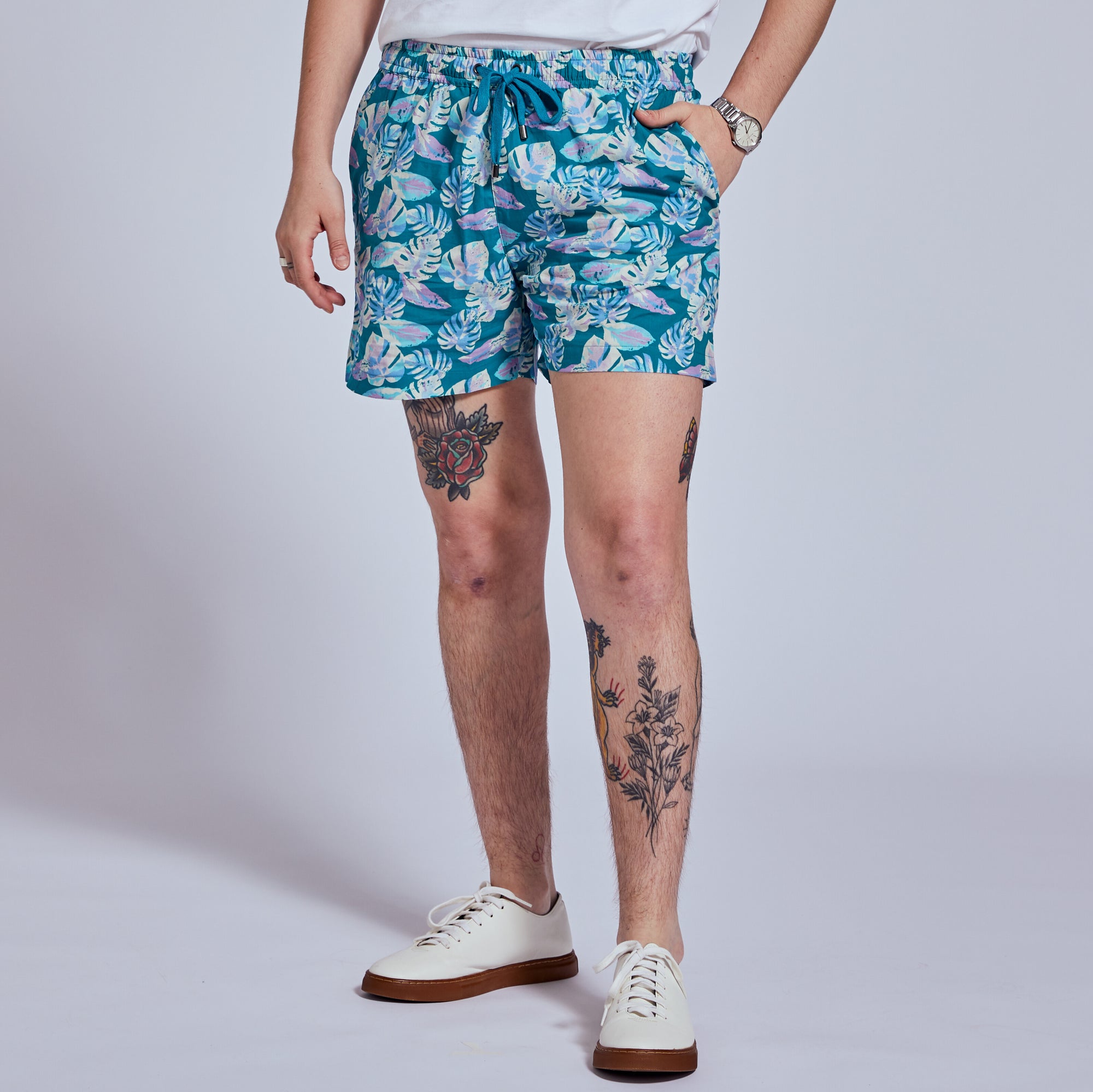 Women's Cabana short in palm print