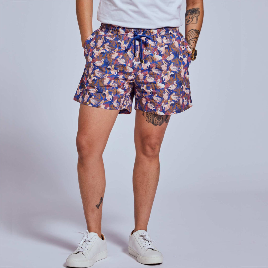 Women's Cabana Short in Palm Print