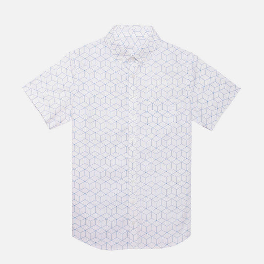 Androgynous white button up shirt