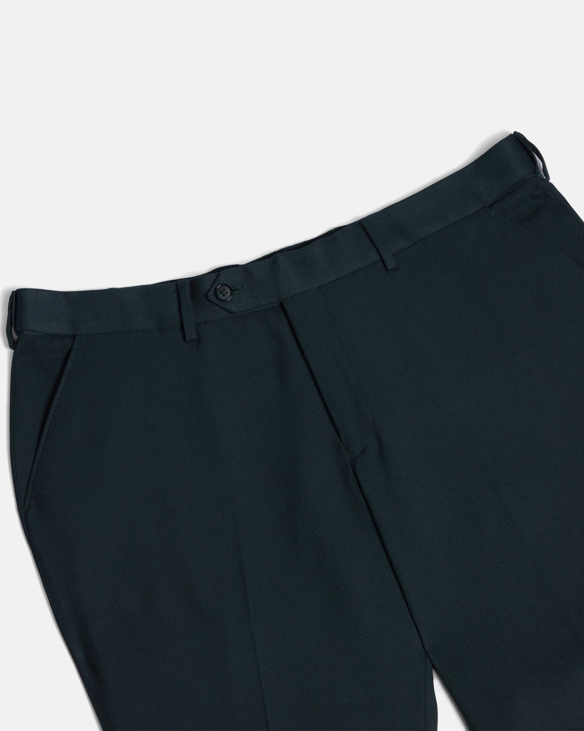 Dark green pants on a white background. Color: Phantom Green Twill