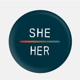 She/Her Pronoun Button