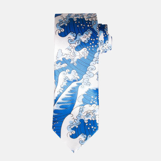 Blue Waves Tie