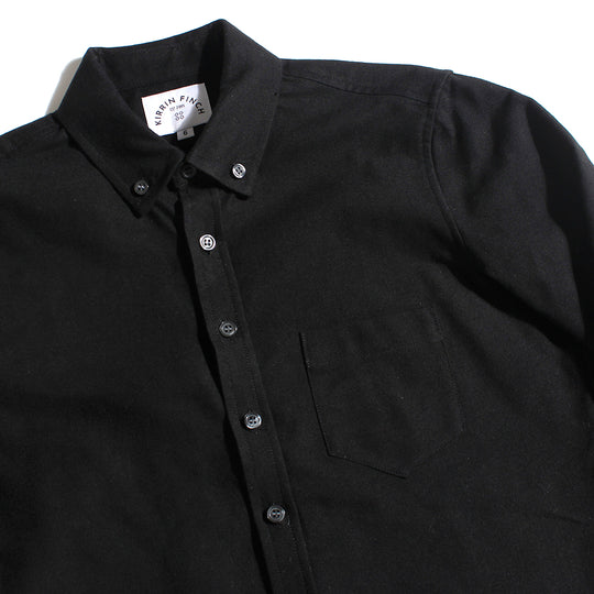 Black Cotton Moleskin Shirt