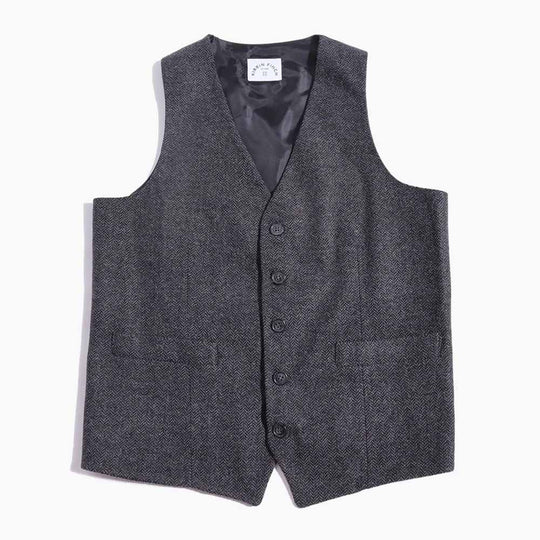 Charcoal Tweed Vest
